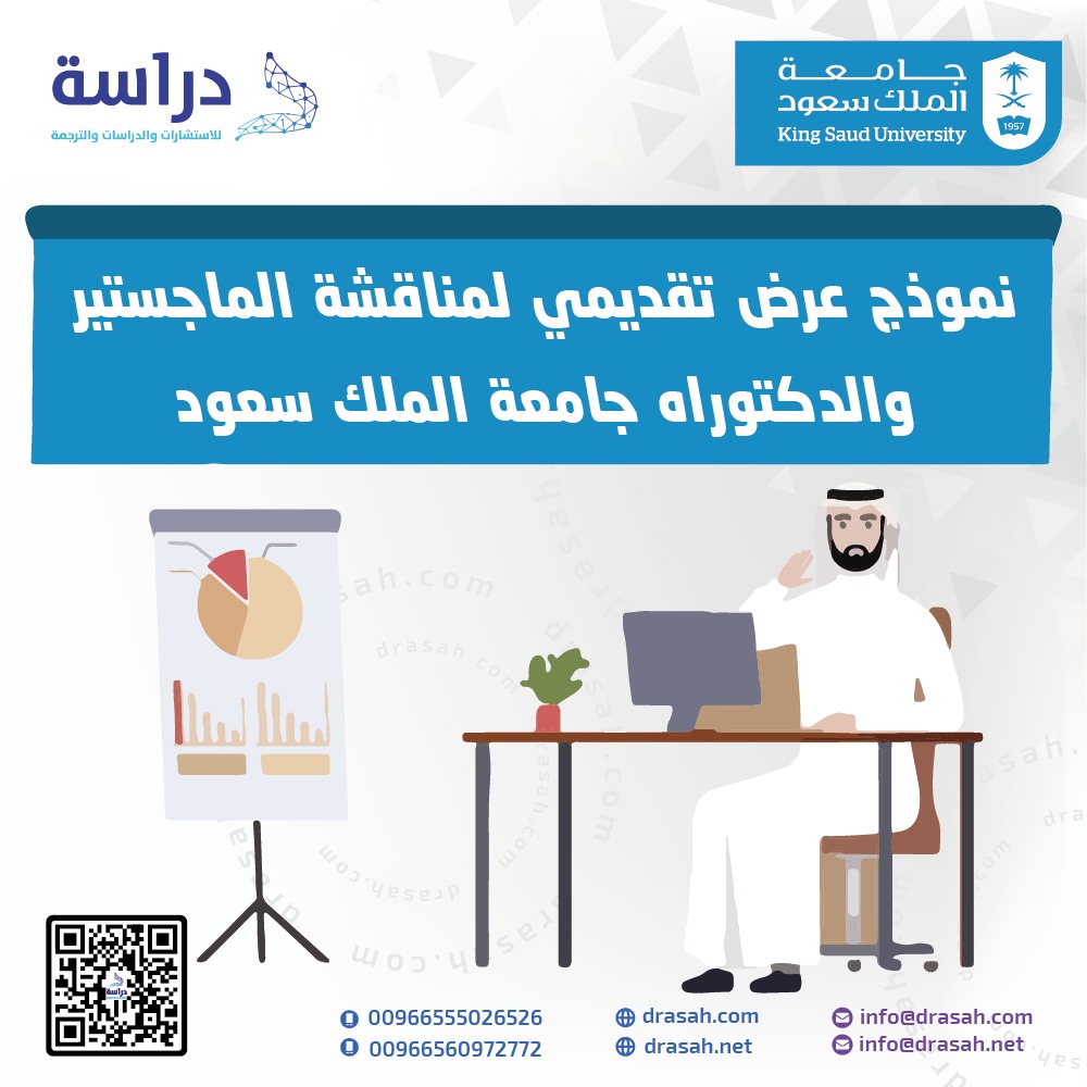 نموذج عرض تقديمي لمناقشة الماجستير والدكتوراه -  جامعة الملك سعود