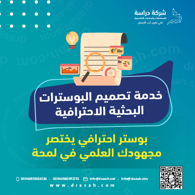 خدمة تصميم البوسترات البحثية الاحترافية | جودة عالية وسرعة إنجاز
