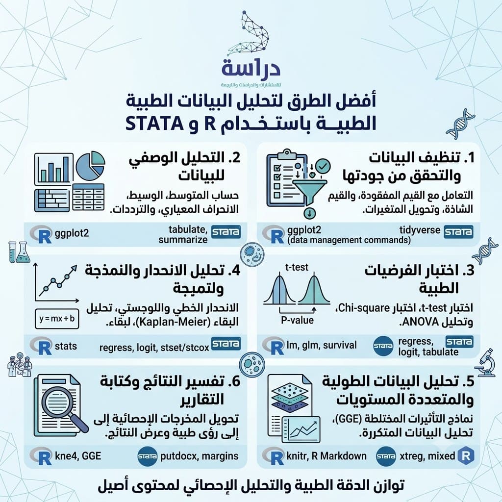لماذا تعتبر R و STATA المعيار الذهبي للأبحاث الطبية المتقدمة؟