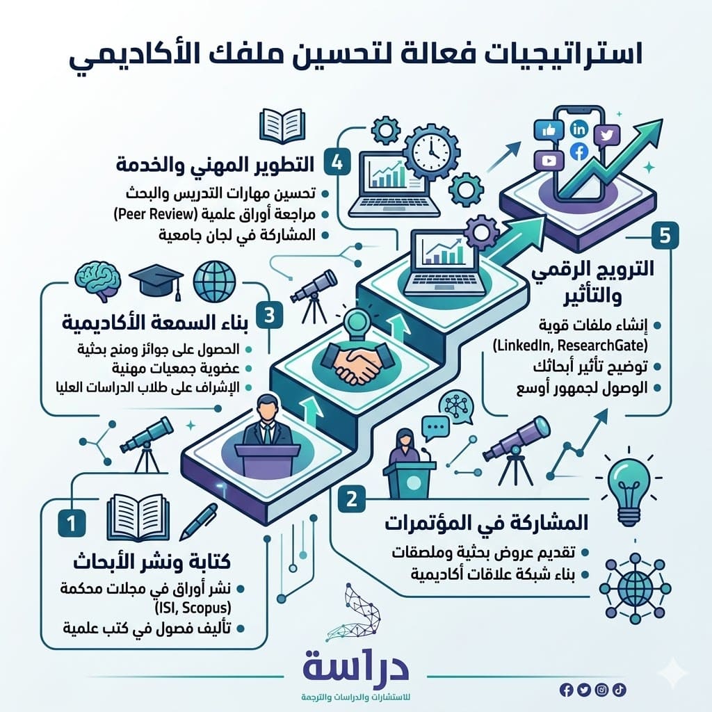 المعايير الفنية الدقيقة لتحسين ملف ResearchGate