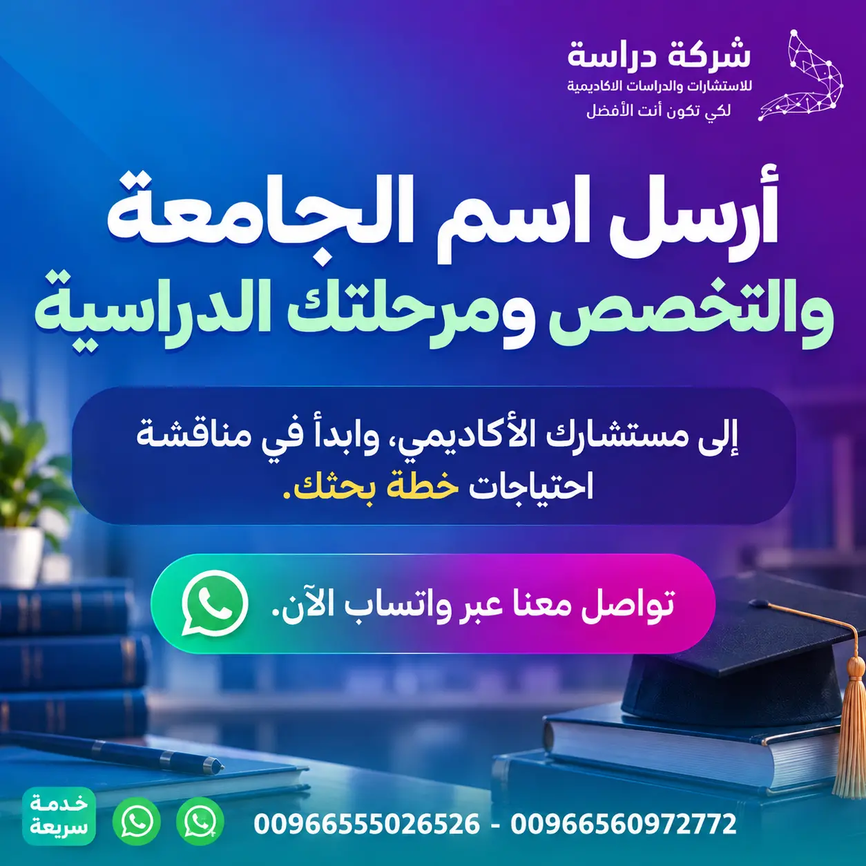 هل تحتاج إلى خُطّةِ بحثٍ تتوافق مع متطلبات جامعتك؟