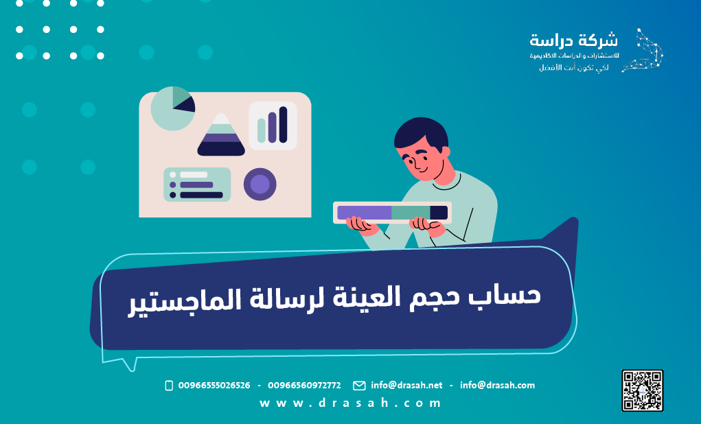 حساب حجم العينة لرسالة الماجستير